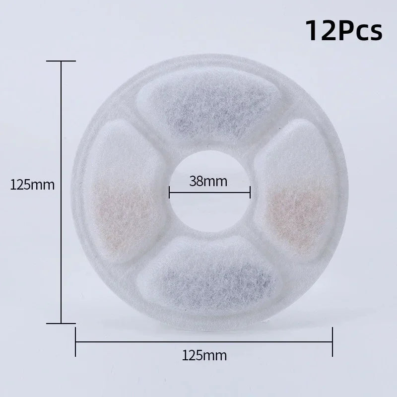 New Replacement Filter for Cat Dog Water Drinking Fountain Activated Carbon Replaced Filters Fountain Dispenser Feeders 6-12Pcs