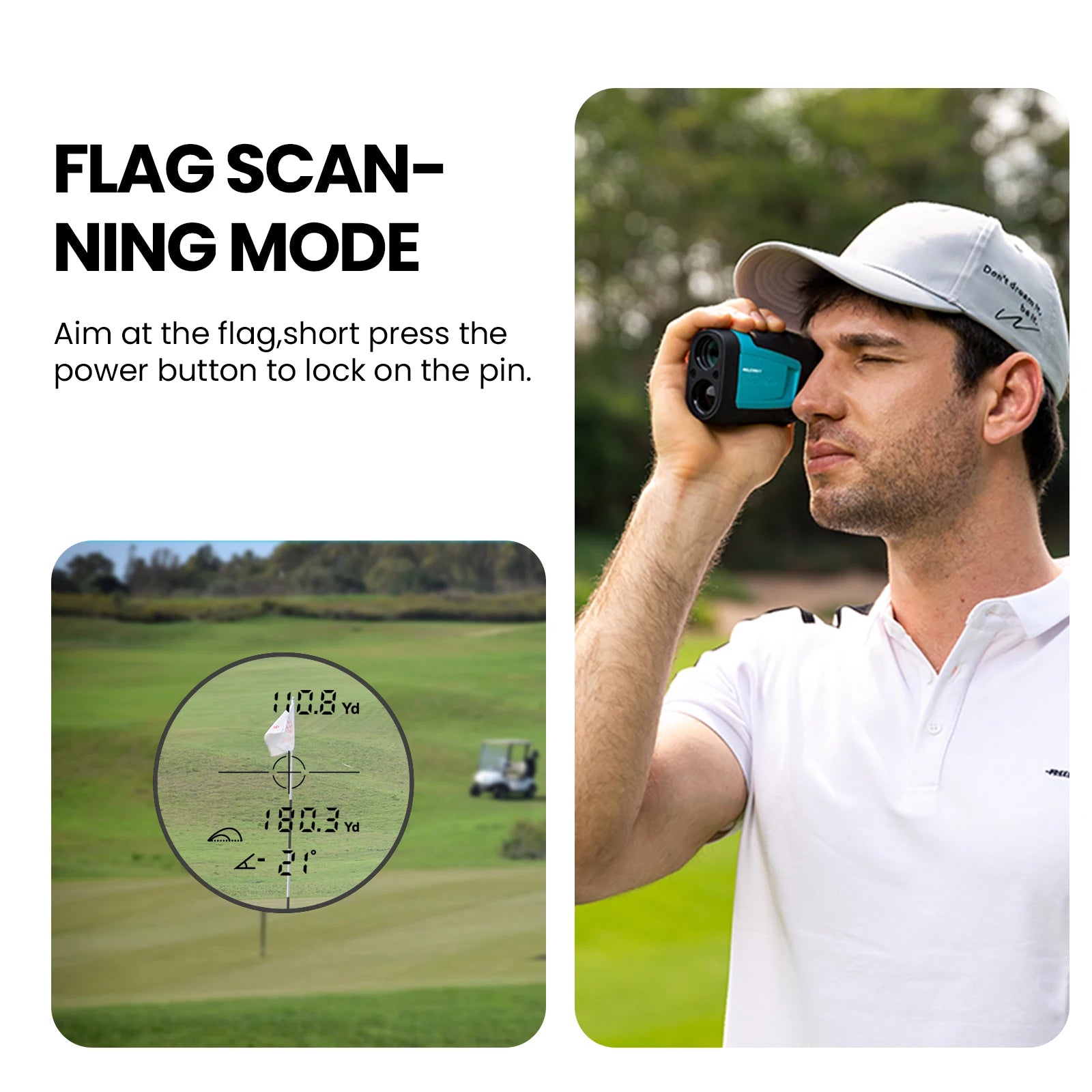 PF210 600M Golf Laser Rangefinder - Precision Distance Measurement for Golf and Hunting