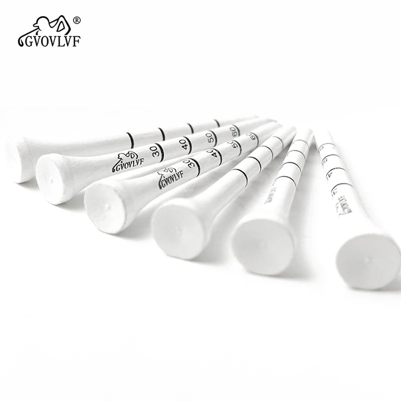 Elevate Your Game with 50 Premium Bamboo Golf Tees - Adjustable Depth & Reduced Friction for Perfect Shots!
