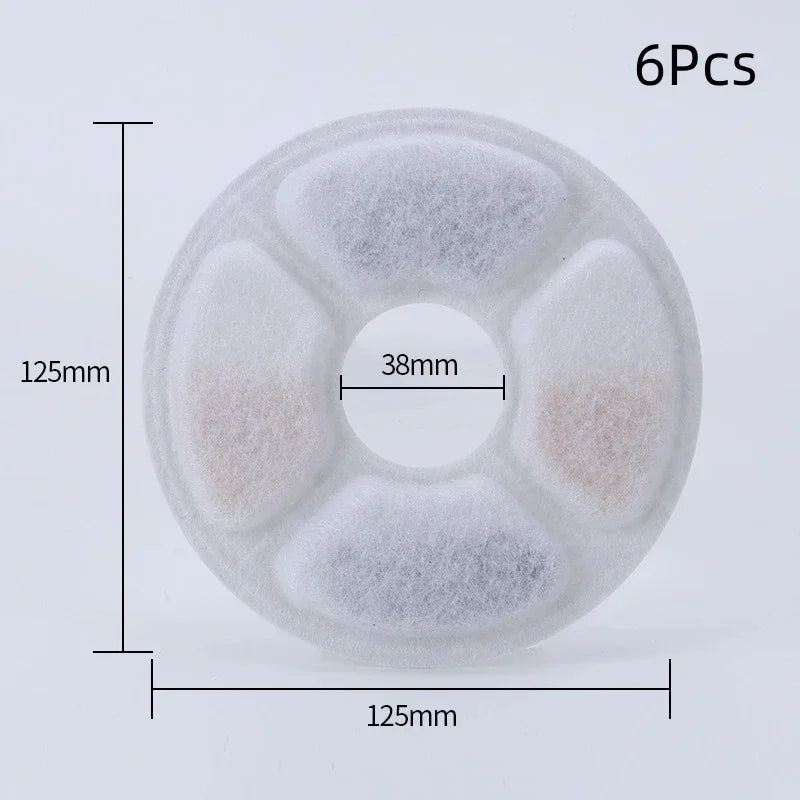 New Replacement Filter for Cat Dog Water Drinking Fountain Activated Carbon Replaced Filters Fountain Dispenser Feeders 6-12Pcs