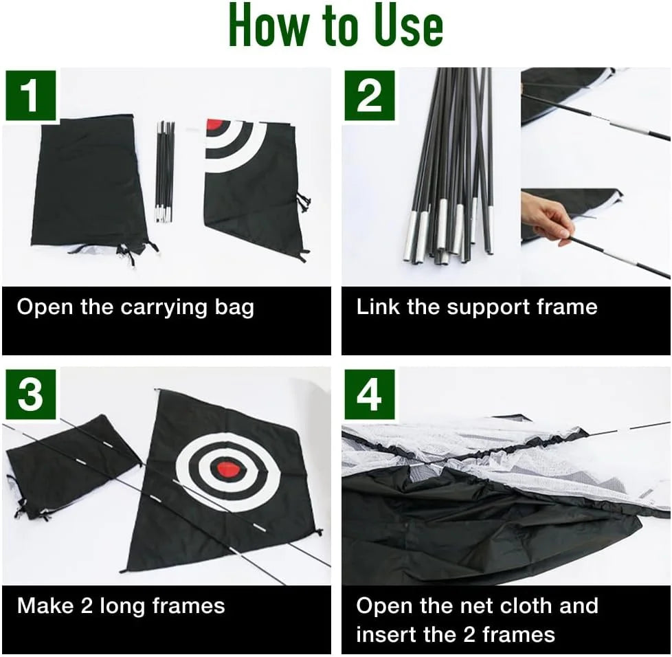 Elevate Your Game with Our 6.56Ft x 4.59Ft Golf Net and Hitting Mat - Perfect for Backyard Practice and Swing Training