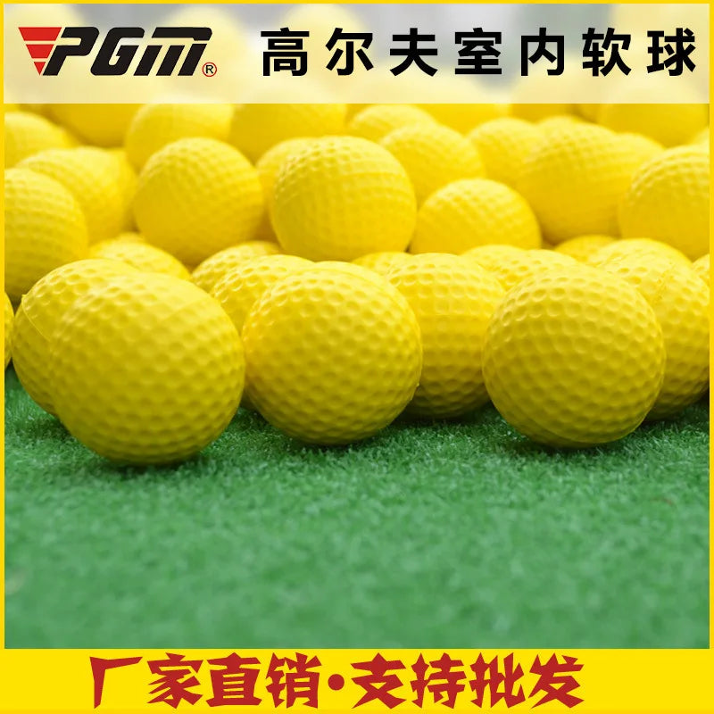Enhance Your Golf Skills with 10 Yellow PU Foam Practice Balls for Indoor and Outdoor Training