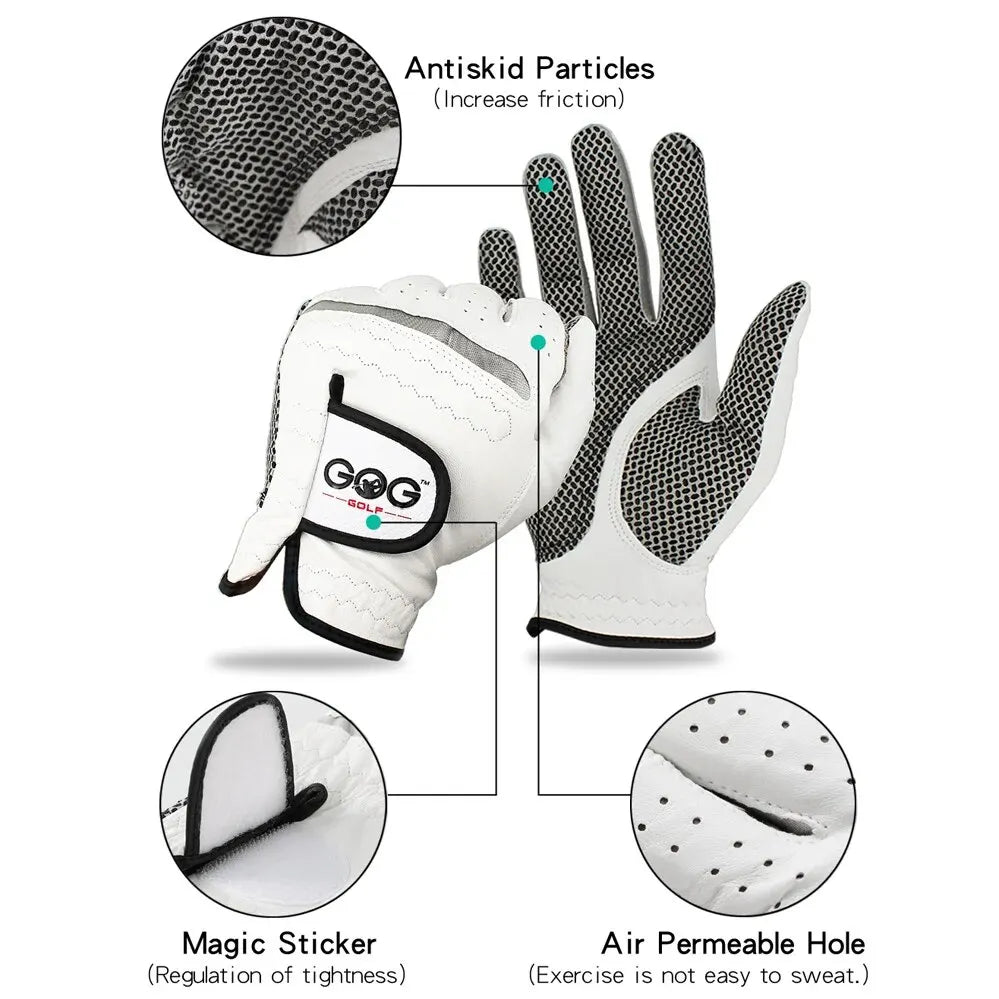Elevate Your Game with Premium Soft Sheepskin Golf Gloves - Left/Right Hand with Enhanced Grip and Breathability