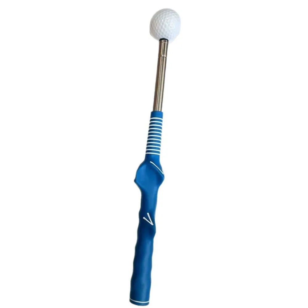 Elevate Your Game: Retractable Golf Swing Trainer with Click Feedback for Strength & Tempo