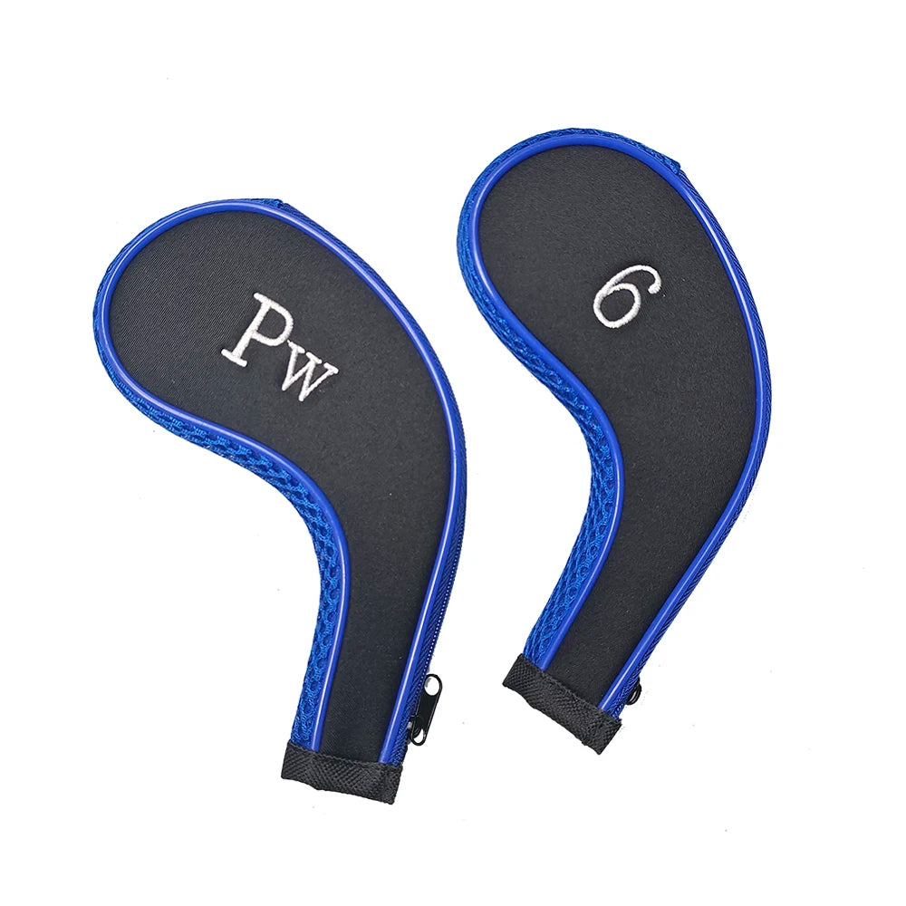 Elevate Your Game with Our 10-Piece Golf Club Head Covers Set - Durable Zipper Protection with Interchangeable Number Tags!