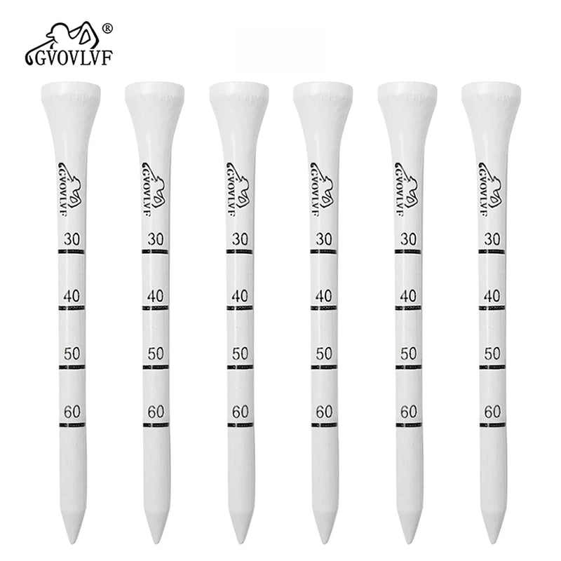 Elevate Your Game with 50 Premium Bamboo Golf Tees - Adjustable Depth & Reduced Friction for Perfect Shots!