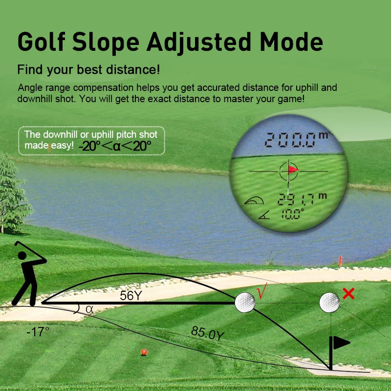 PF210 600M Golf Laser Rangefinder - Precision Distance Measurement for Golf and Hunting