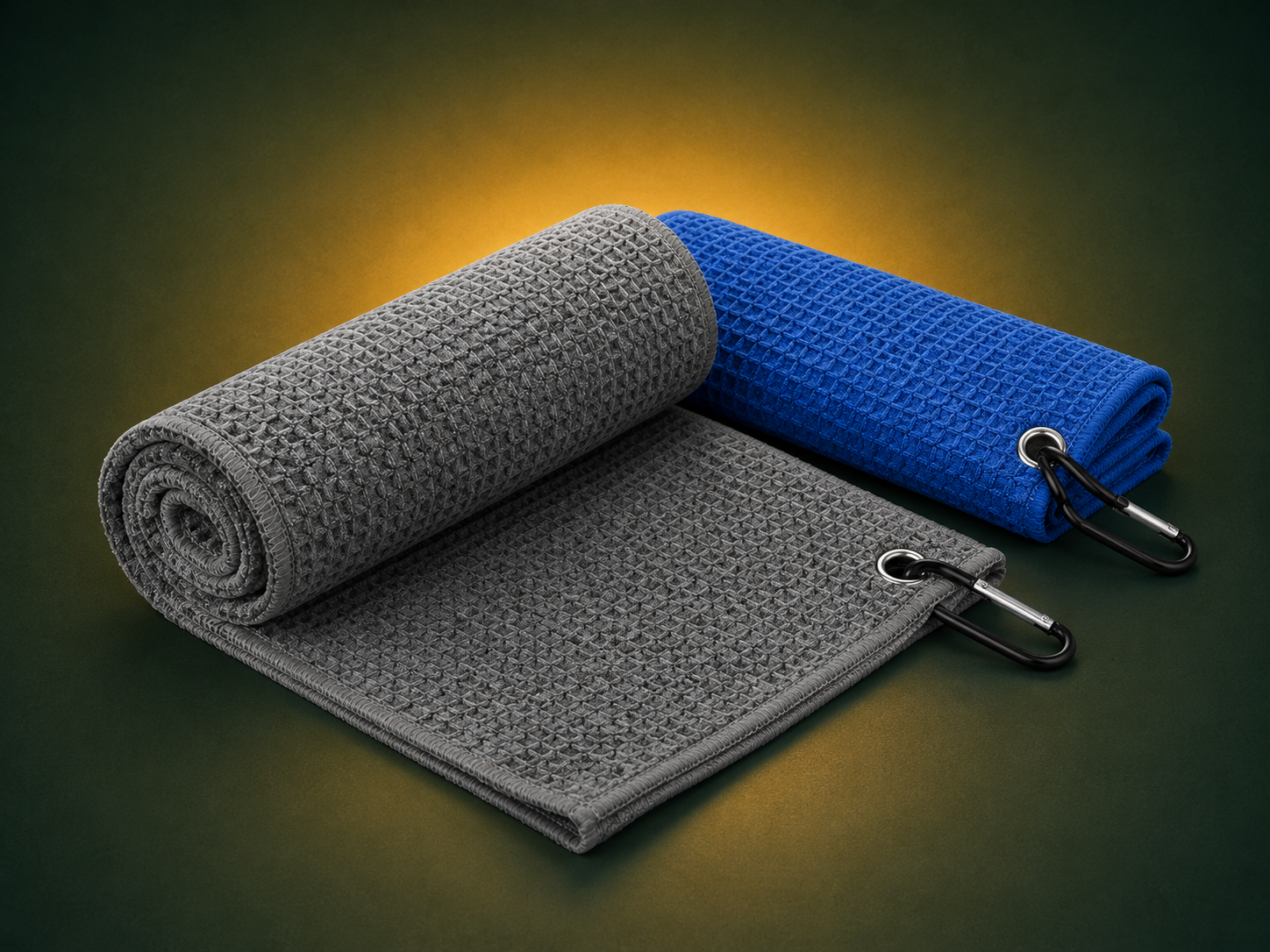 Waffle Microfiber Golf Towel — Dries Clubs in Seconds