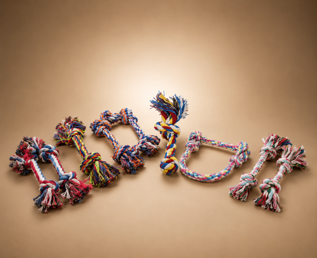 Cotton Knot Rope Chew Toy — Teeth-Cleaning Tug Toy