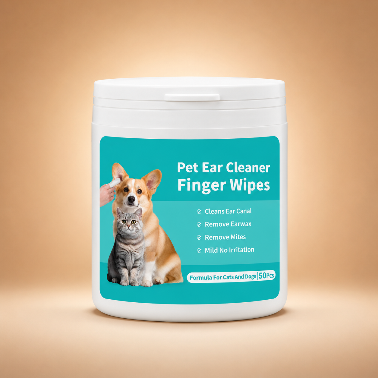 Pet Ear Cleaning Finger Wipes — Daily Care