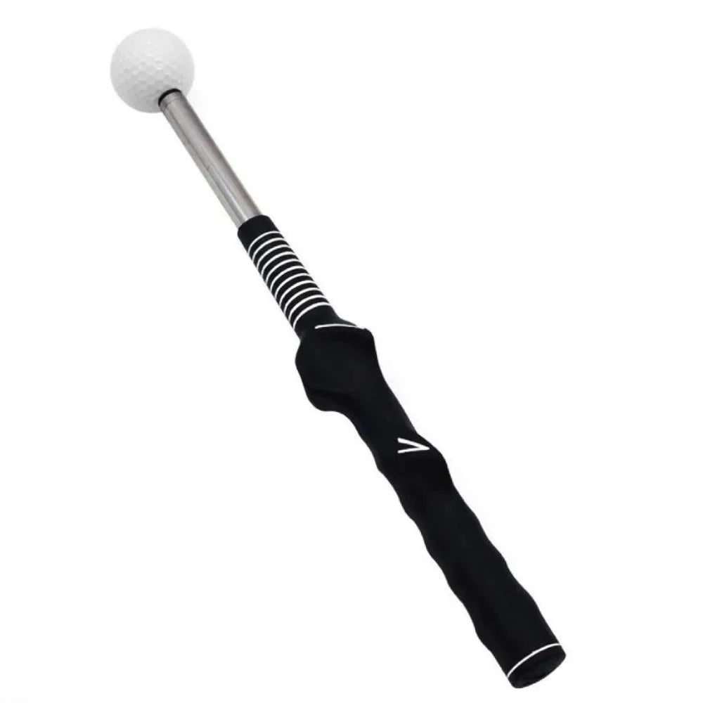 Elevate Your Game: Retractable Golf Swing Trainer with Click Feedback for Strength & Tempo