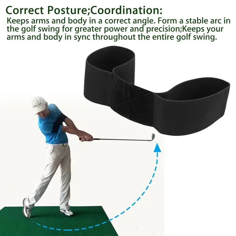 Elevate Your Golf Game with the Professional Elastic Golf Swing Trainer Arm Band for Men and Women - Perfect for Beginners!