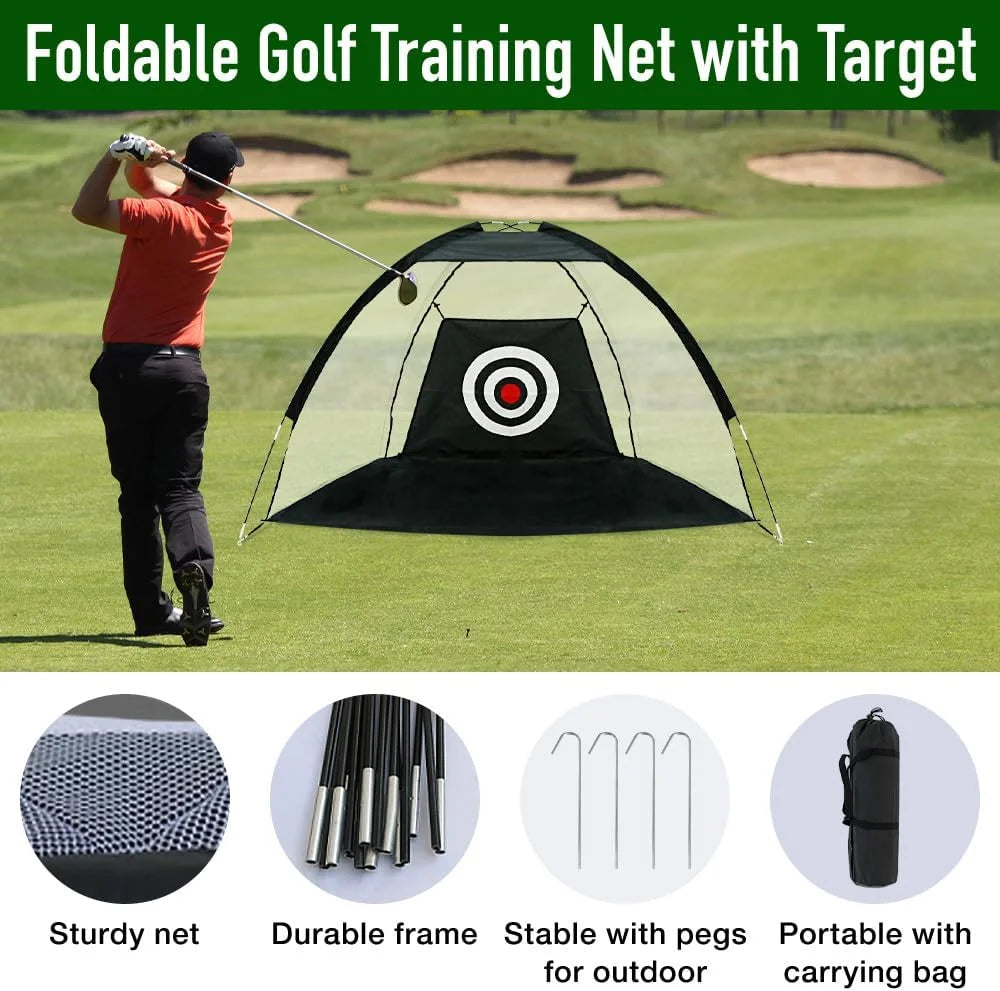 Elevate Your Game with Our 6.56Ft x 4.59Ft Golf Net and Hitting Mat - Perfect for Backyard Practice and Swing Training