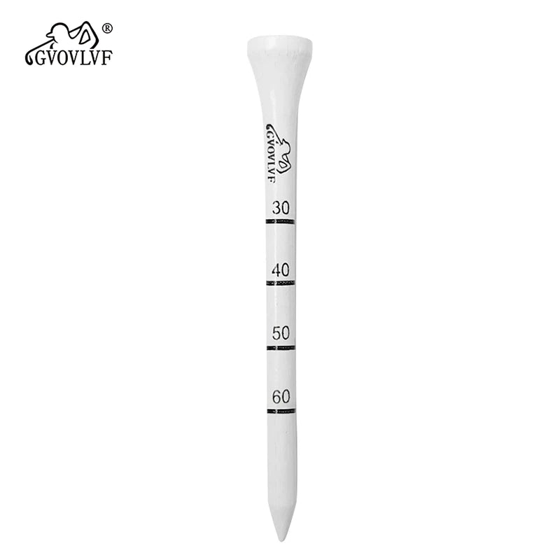 Elevate Your Game with 50 Premium Bamboo Golf Tees - Adjustable Depth & Reduced Friction for Perfect Shots!