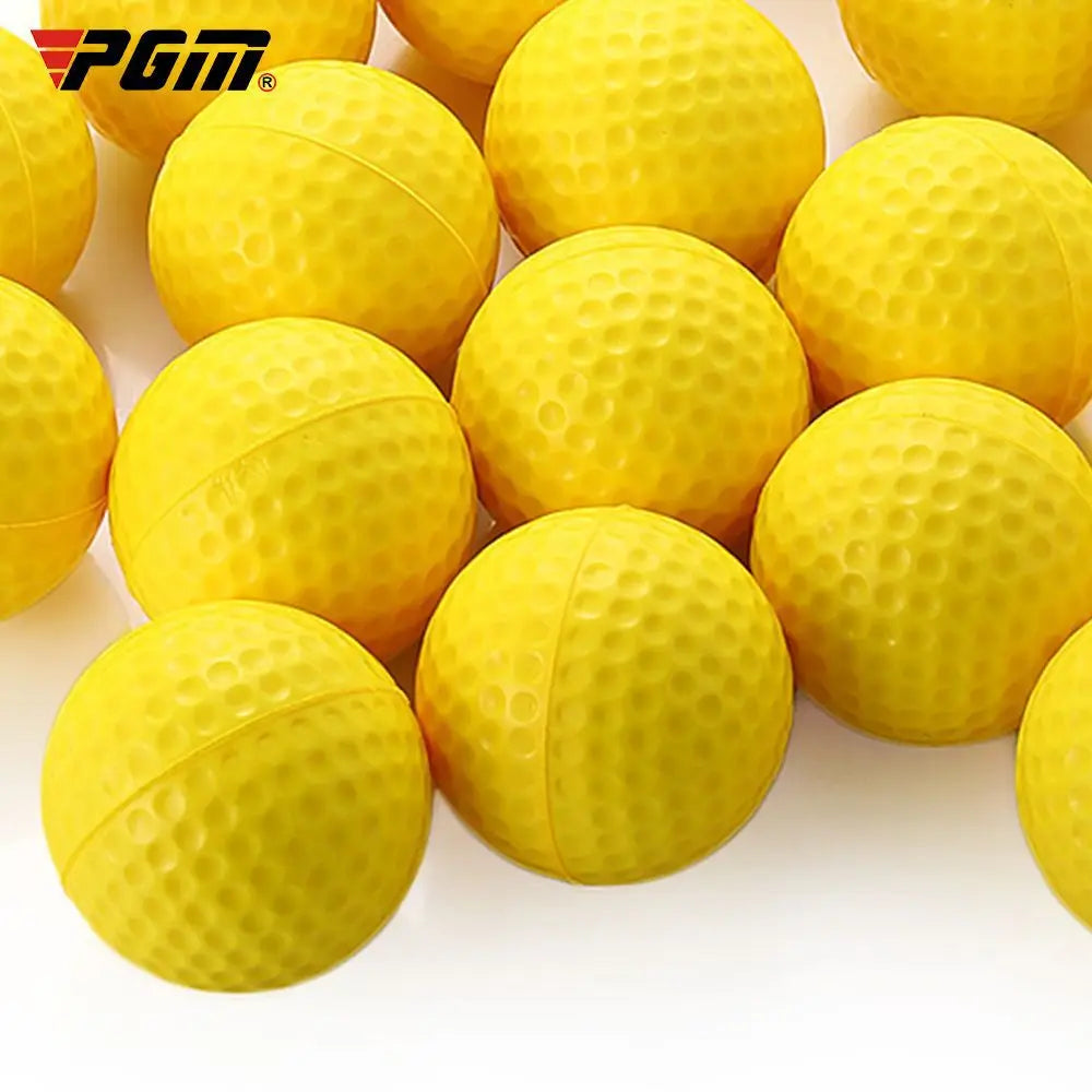 Enhance Your Golf Skills with 10 Yellow PU Foam Practice Balls for Indoor and Outdoor Training